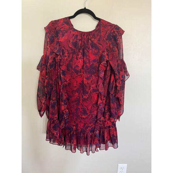 NWOT Cinq a Sept Livie Dress Dark Red SZ 2 - Picture 6 of 6